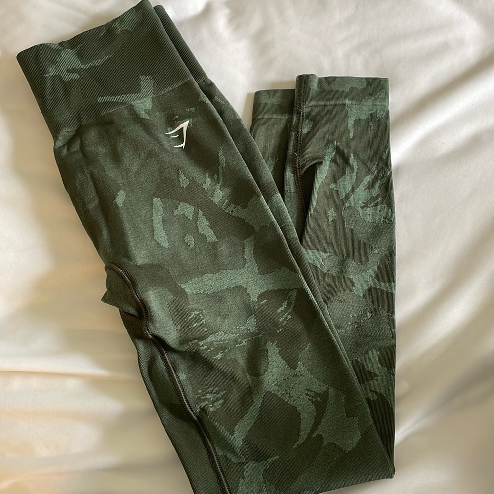 Gymshark Green Camouflage Leggings